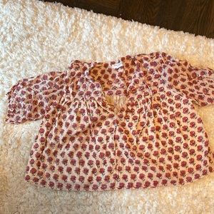 Emerson fry cropped flower blouse